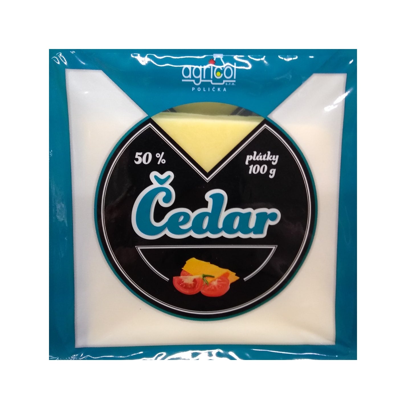 Čedar 50% plátky 100g