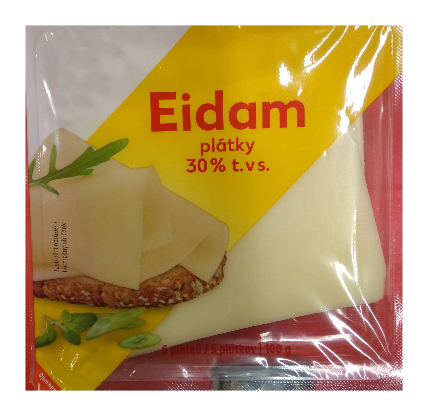 Eidam 30% plátky Agricol xxl - 400g