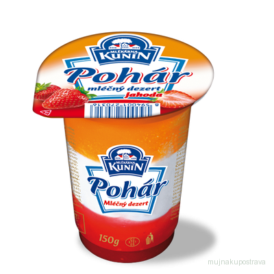 Pohár jahodový Kunín  150g