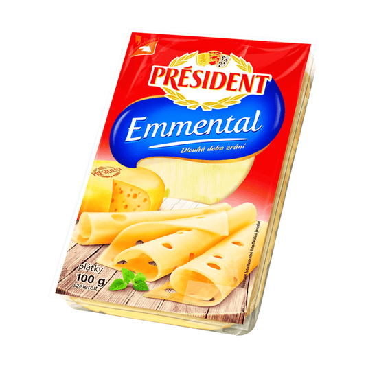 Emmentál plátky Président 100 g