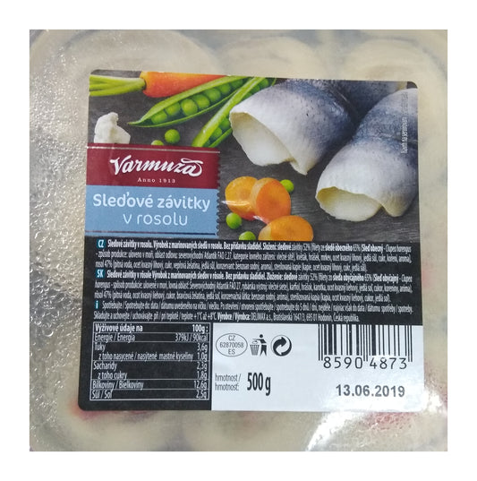 Sleďové závitky v rosolu 0,5kg