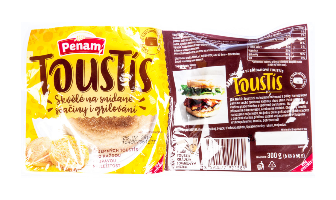 Toustís Chléb světlý toastový 300g
