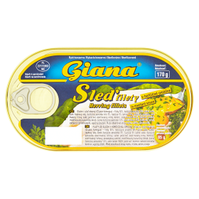 Sleďové filety v hořčičné omáčce 170g